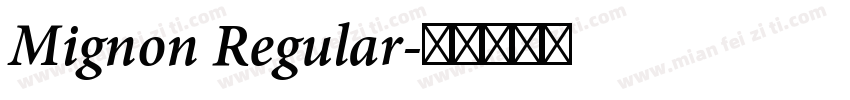 Mignon Regular字体转换